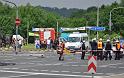 Schwerer Unfall mit Reisebus Lohmar Donrather Dreieck P161